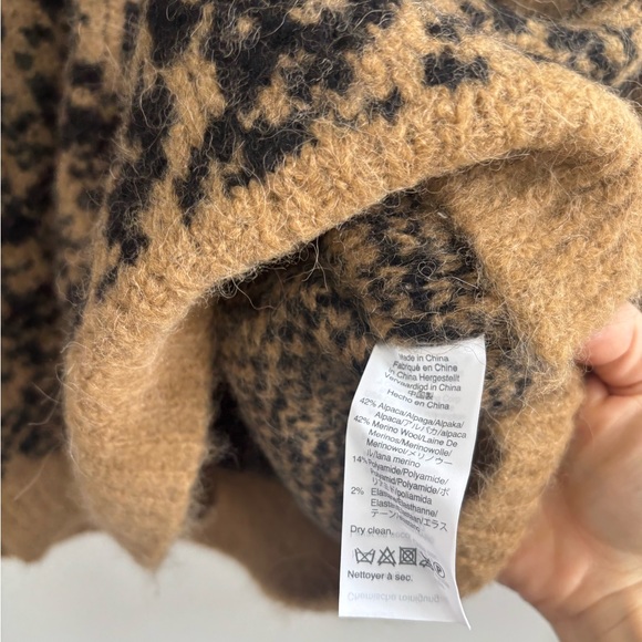 Sold ❌Madewell alpaca & wool blend NWT Animal Print Sweatet Sz small Oversized - Picture 6 of 7